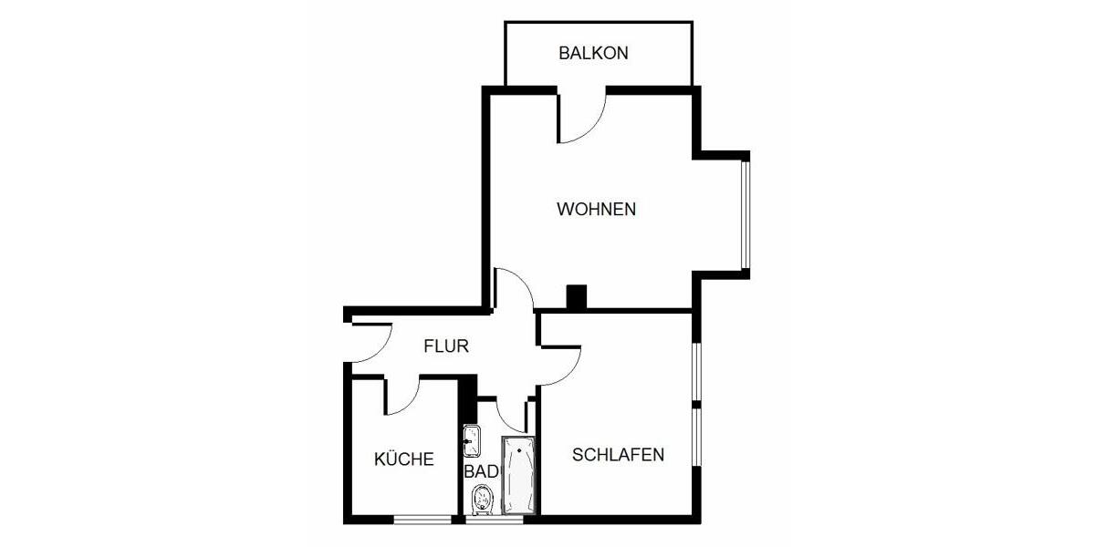 Erdgeschoßwohnung Bonn Tannenbusch - 2 Zimmer, 55 m&sup2;, 697&euro; | Angebot:26275246