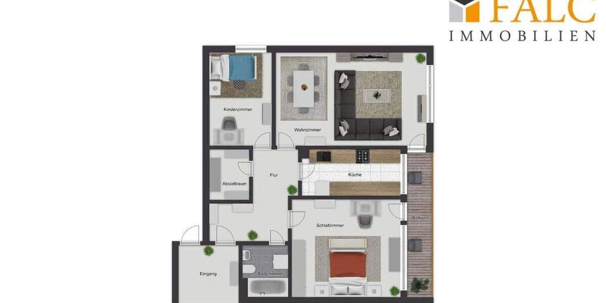 Etagenwohnung Sankt Augustin Niederpleis - 3 Zimmer, 80 m&sup2;, 199.000&euro; | Angebot:25678118