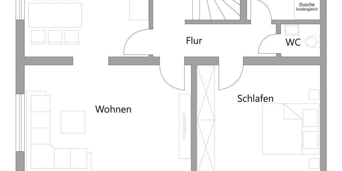 Etagenwohnung Neunkirchen-Seelscheid Seelscheid - 2 Zimmer, 77 m&sup2;, 890&euro; | Angebot:26877099