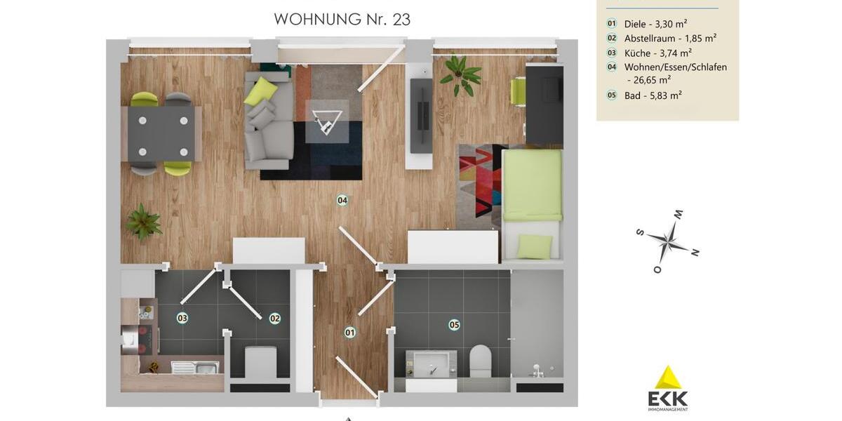 SECHS Wohnungen. SECHS Chancen. Ein Zuhause. 6 top-sanierte 1-Zimmer-Wohnungen in Bonn-Beuel 1 zimmer