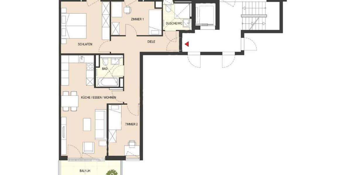 Etagenwohnung Bonn Tannenbusch - 4 Zimmer, 93 m&sup2;, 1.138&euro; | Angebot:26365999