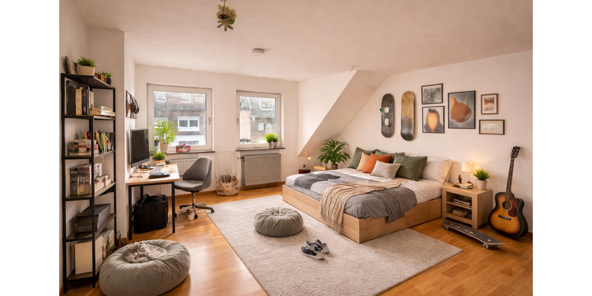 Dachgeschoßwohnung Hürth - 2.5 Zimmer, 73 m&sup2;, 1.000&euro; | Angebot:25855877