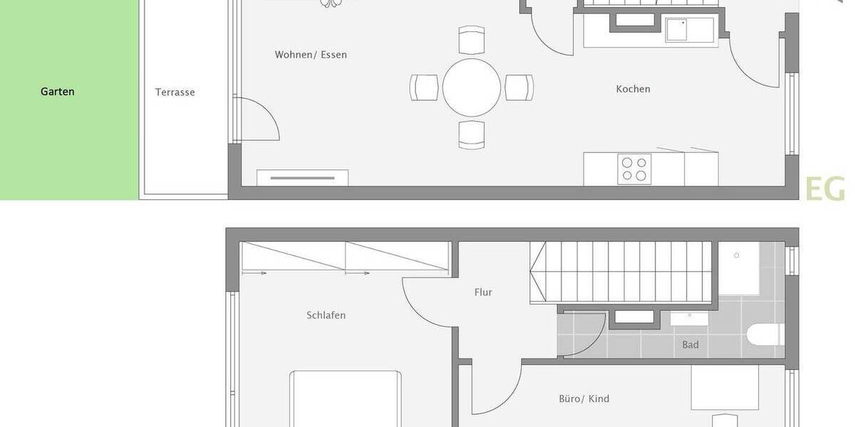 Reihenendhaus Bonn Poppelsdorf - 3 Zimmer, 75 m&sup2;, 1.550&euro; | Angebot:26865299