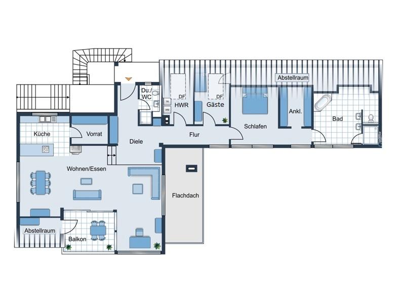 +++ 3439 - Architekten-Penthouse in begehrter Villenlage von GL-Hebborn +++ zimmer