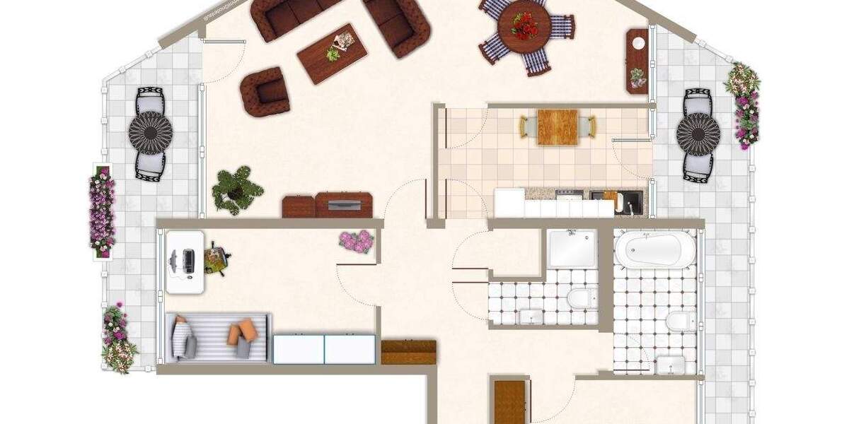 Etagenwohnung Köln Westhoven - 3 Zimmer, 96 m&sup2;, 1.400&euro; | Angebot:24702074