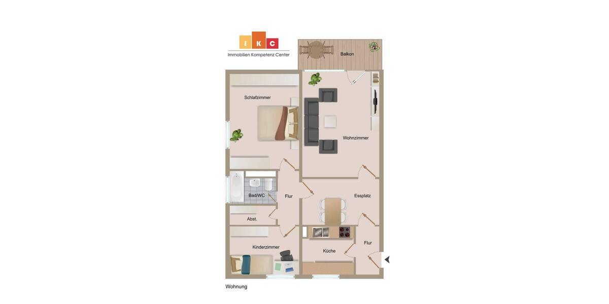 Etagenwohnung Bonn Zentrum - 3 Zimmer, 80 m&sup2;, 264.500&euro; | Angebot:26128305