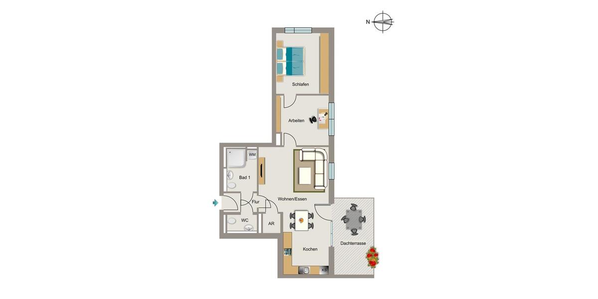 Etagenwohnung Rheinbach - 3 Zimmer, 79 m&sup2;, 1.054&euro; | Angebot:26433794