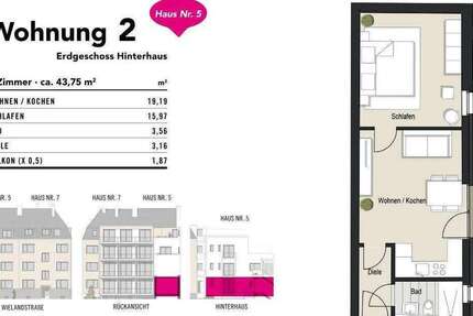 Wohnung zum Kaufen in Köln 319.000 € 43.75 m² 2 zimmer