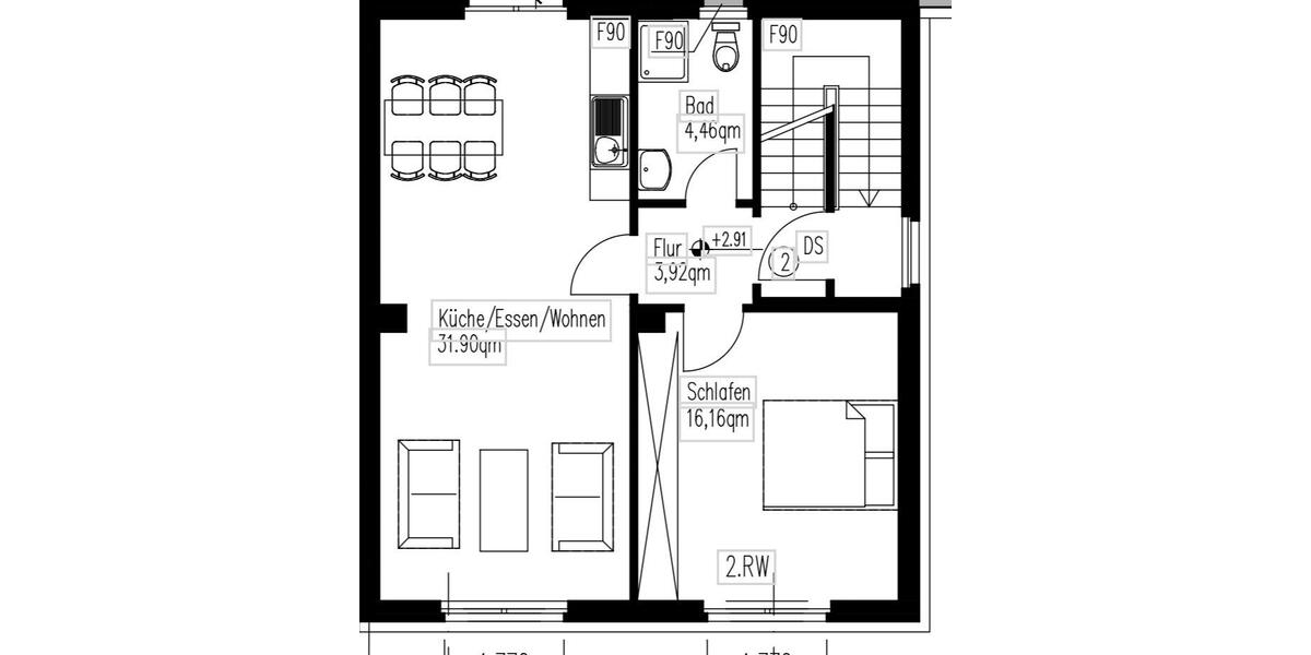 Dachgeschoßwohnung Köln Lindenthal - 2 Zimmer, 70 m&sup2;, 1.500&euro; | Angebot:26447918