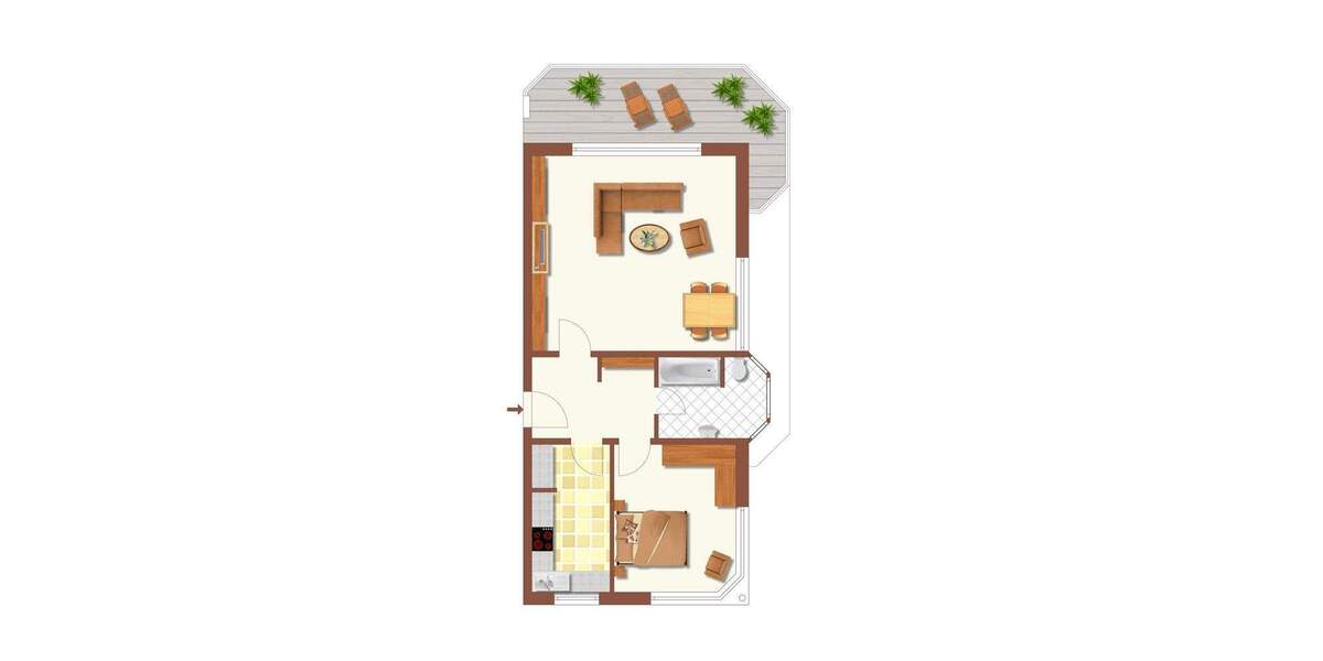 Etagenwohnung Bonn Zentrum - 2 Zimmer, 72 m&sup2;, 278.000&euro; | Angebot:25815018