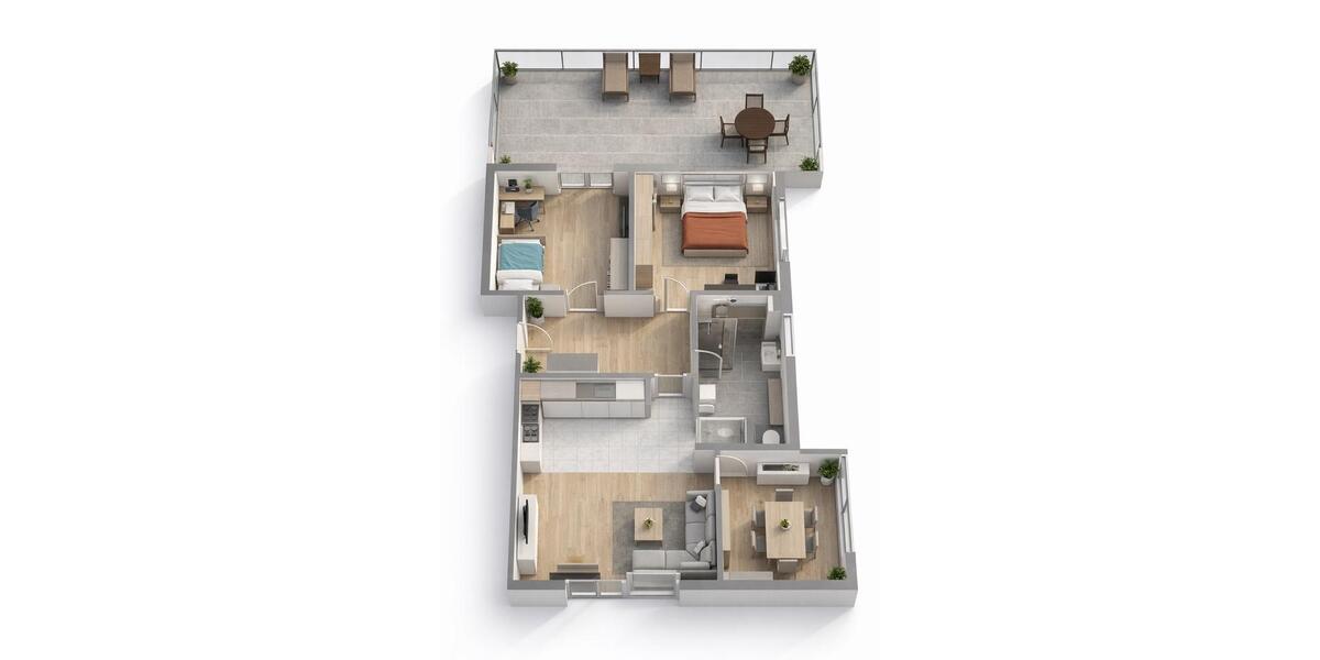 Terrassenwohnung Ruppichteroth - 3 Zimmer, 92 m&sup2;, 1.100&euro; | Angebot:24766565