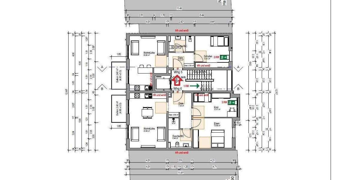 Etagenwohnung Köln Höhenberg - 2 Zimmer, 45 m&sup2;, 900&euro; | Angebot:24827093