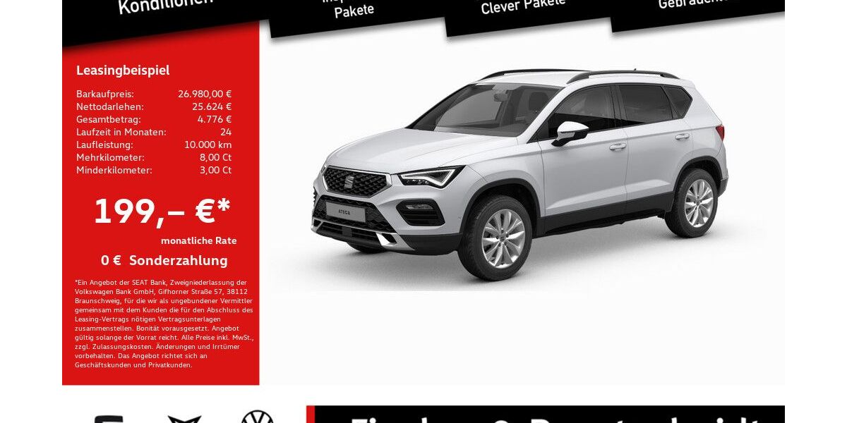 Seat Ateca 21.195 km 26.980 &euro; Lohmar 53797